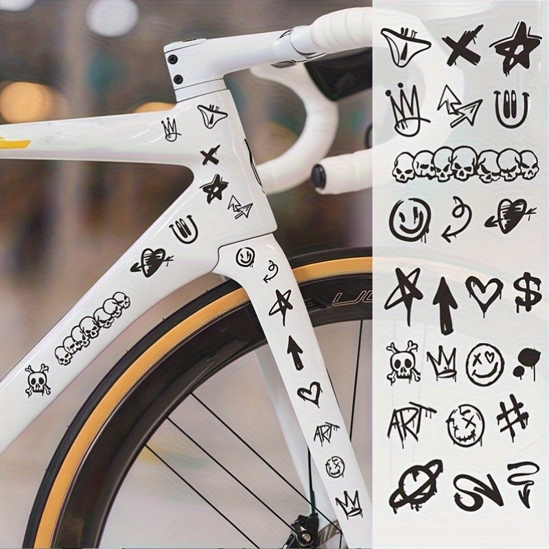 Mountain Biking Quotes - 1SET Graffiti Skull Bicycle Sticker Set