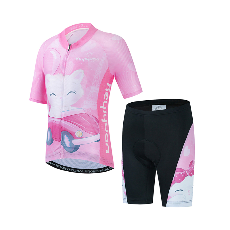 Mountain Biking Shirts - KEYIYUAN Kids Road Cycling Jersey Set