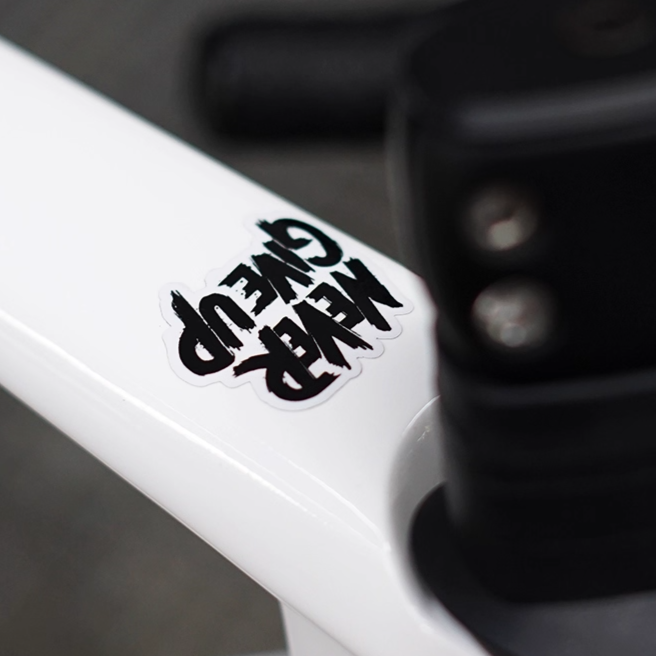 2pcs NEVER GIVE UP Waterproof  - Mountain Biking Quotes 评论和价格