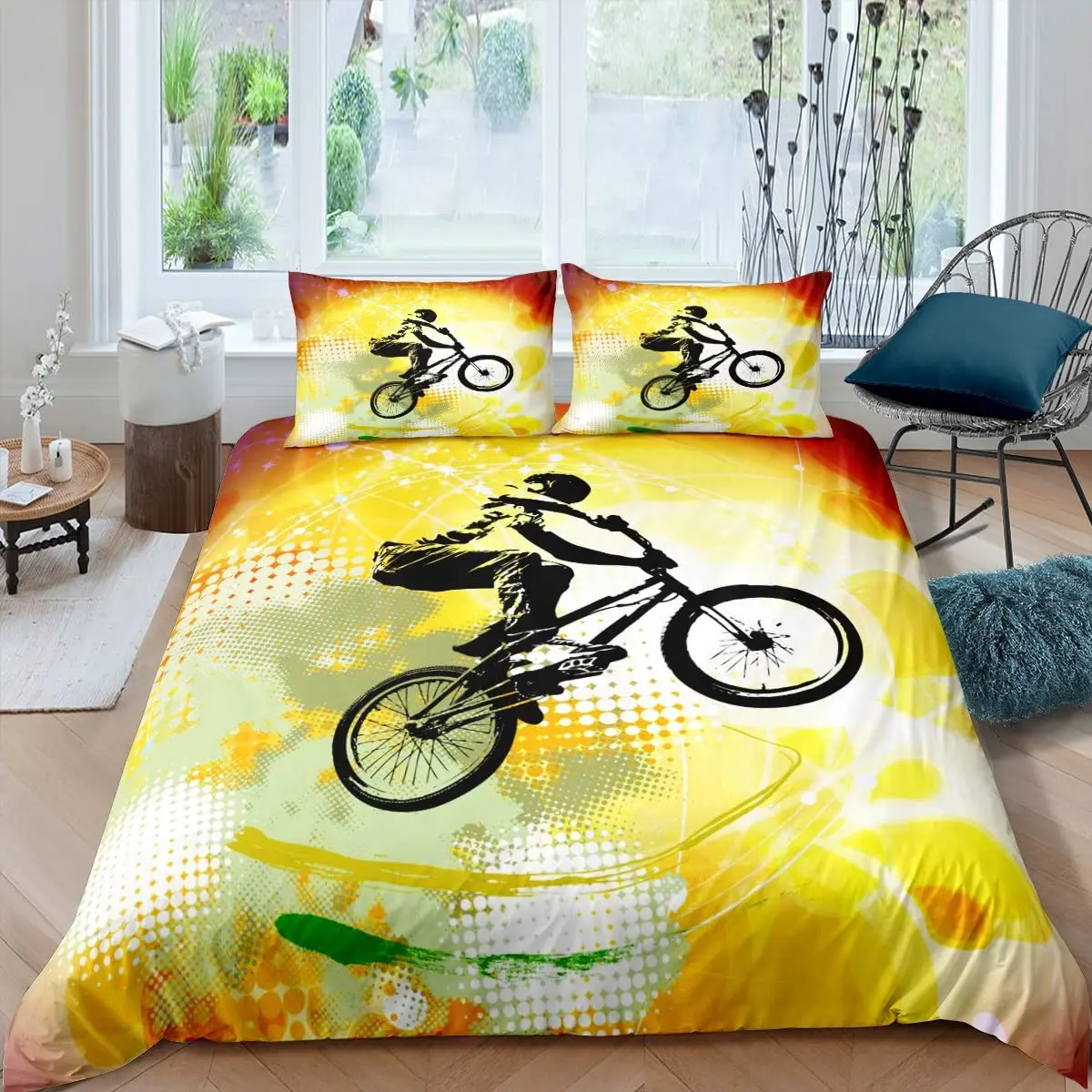 Bicycle Duvet Cover Set Microf - Mountain Biking Game 评论和价格